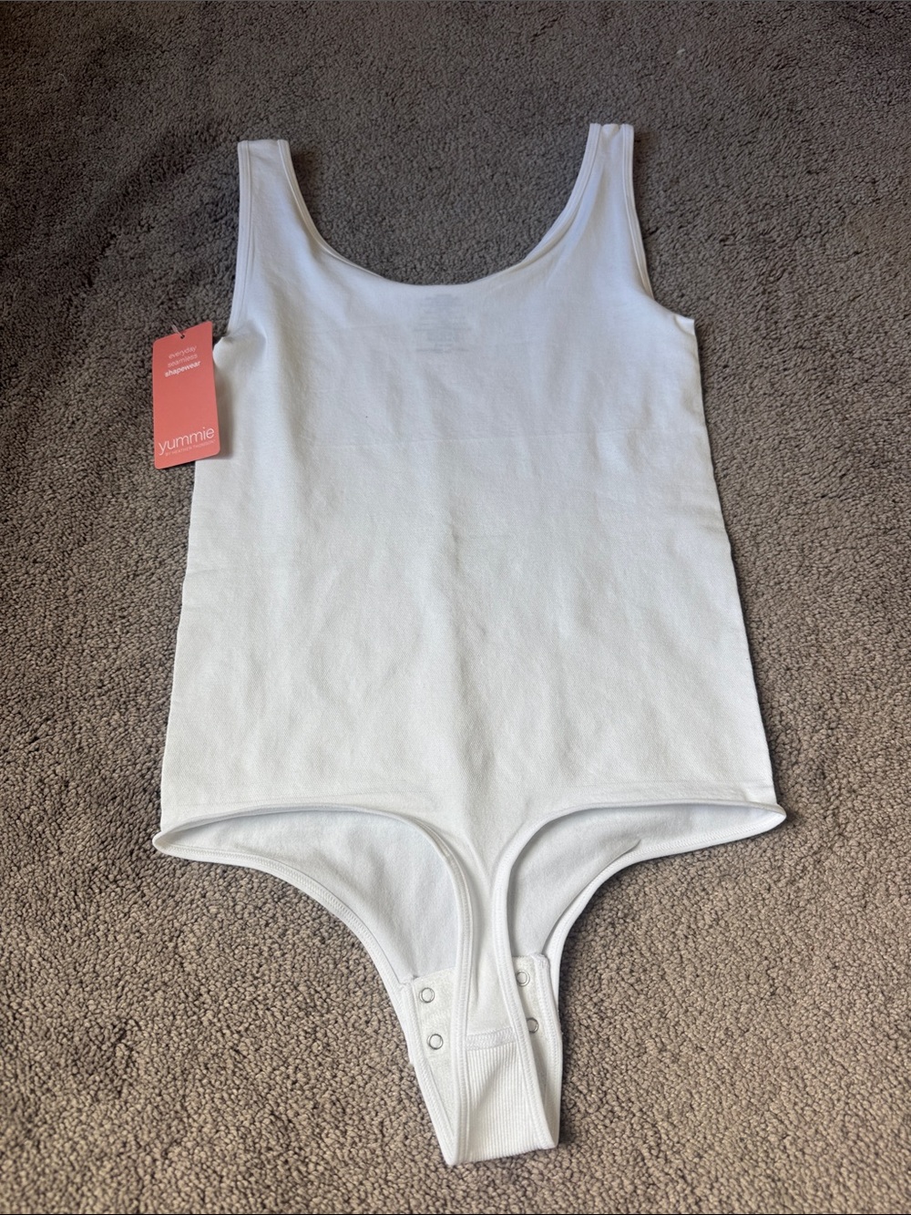 Yummie Heather Thomson Ivy Seamless Bodysuit SIZE M/L White Thong Shapewear NWT - Picture 6 of 7